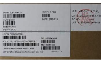 Lenovo 5CB1H18432 COVER Upper Case ASM_JPN L82S0 ST w/BU