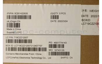 Lenovo 5CB1H22935 COVER Upper Case ASM_KOR L82RC STGY