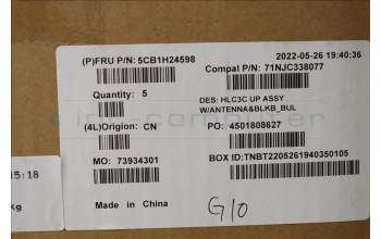 Lenovo 5CB1H24598 COVER Upper Case ASM_BUL C 82UD BL