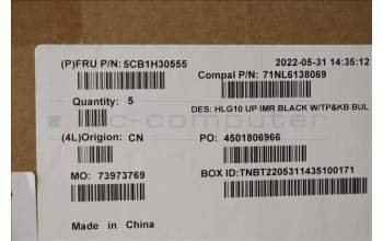 Lenovo 5CB1H30555 COVER Upper Case ASM_BUL C 82S9 BLA