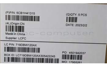 Lenovo 5CB1H41315 COVER Upper Case ASM_ARA L82RJ FP AG