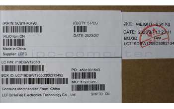 Lenovo 5CB1H43496 COVER Upper Case ASM_SPA L82RJ FP MB