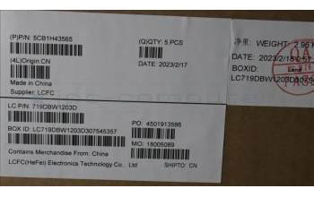 Lenovo 5CB1H43565 COVER Upper Case ASM_FRA L82RJ FP MB BL