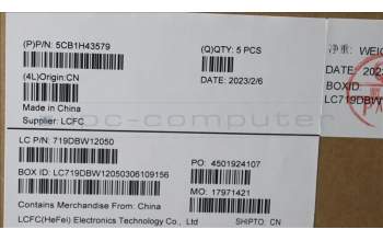 Lenovo 5CB1H43579 COVER Upper Case ASM_POR L82RJ FP MB BL
