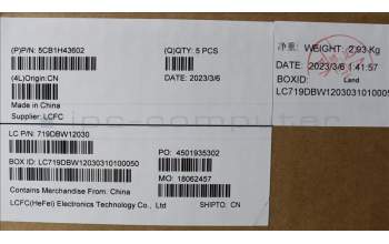 Lenovo 5CB1H43602 COVER Upper Case ASM_FRA L82RJ NFP AB