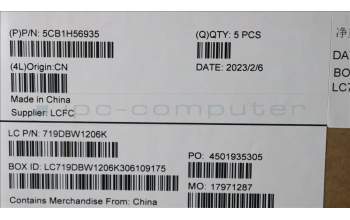 Lenovo 5CB1H56935 COVER Upper Case ASM_SPA L82RJ NFP AG