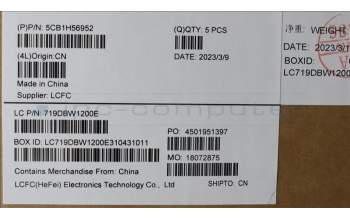 Lenovo 5CB1H56952 COVER Upper Case ASM_BEL L82RJ NFP AG