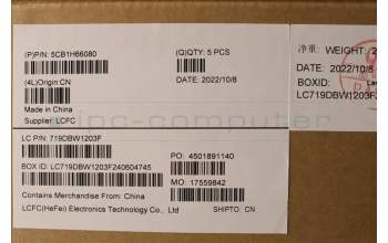 Lenovo 5CB1H66080 C-Cover with keyboard,French,Misty Blue,Backlight,Non_FingerPrint