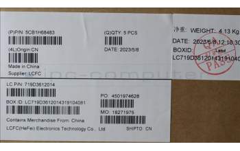 Lenovo 5CB1H68483 COVER Upper Case ASM_TUR L82RD SG RGB