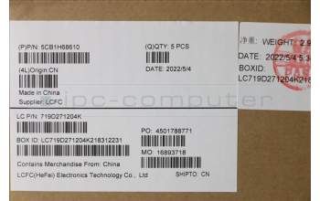 Lenovo 5CB1H68610 COVER Upper Case ASM_ENG L82R3 CG_NFP