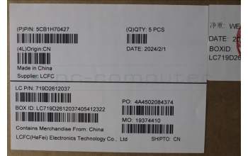 Lenovo 5CB1H70427 COVER Upper Case ASM_SLV L82R4 FPCG