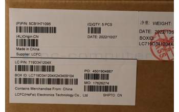 Lenovo 5CB1H71095 COVER Upper Case ASM_RUS L82RG ST W/BU