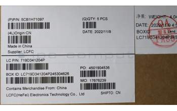 Lenovo 5CB1H71097 COVER Upper Case ASM_SPA L82RG ST W/BU