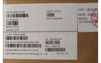 Lenovo 5CB1H71327 COVER Upper Case ASM_KOR L82RY ST W/BU