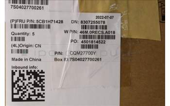 Lenovo 5CB1H71428 COVER Upper Case ASM_POR W 82R9 SG BL