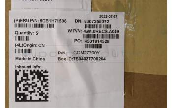 Lenovo 5CB1H71508 COVER Upper Case ASM_POR W 82R9 SG