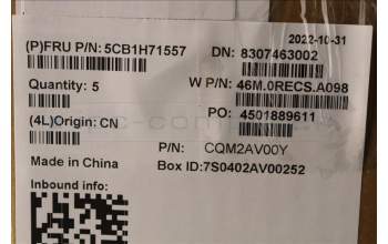 Lenovo 5CB1H71557 COVER Upper Case ASM_SLV W 82R9 CG BL