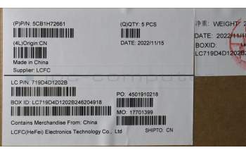 Lenovo 5CB1H72661 COVER Upper Case ASM_BEL L82RM AG_FP