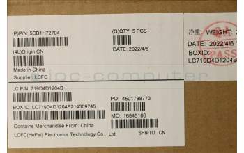 Lenovo 5CB1H72704 COVER Upper Case ASM_ENG L82RM AG_NFP