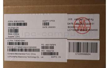 Lenovo 5CB1H72753 COVER Upper Case ASM_KOR L82RM AG_NFP_BL
