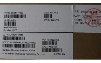 Lenovo 5CB1H77860 COVER Upper Case ASM_EURO ENGL82RKFPABBL