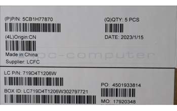 Lenovo 5CB1H77870 COVER Upper Case ASM_ITA L82RK FP AB BL