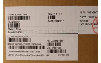 Lenovo 5CB1H77944 COVER Upper Case ASM_THAI L82RK FP AG BL