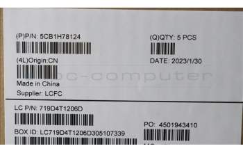Lenovo 5CB1H78124 COVER Upper Case ASM_NORDIC L82RK FP AGN