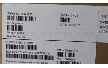 Lenovo 5CB1H78125 COVER Upper Case ASM_BEL L82RK FP AG N