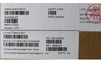 Lenovo 5CB1H78170 COVER Upper Case ASM_ITA L82RK FP MB N