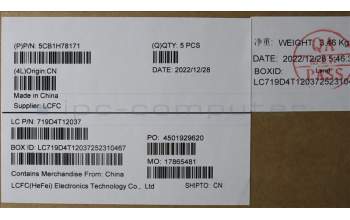 Lenovo 5CB1H78171 COVER Upper Case ASM_SPA L82RK FP MB N