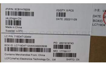 Lenovo 5CB1H78209 COVER Upper Case ASM_GER L82RK NFP AB BL