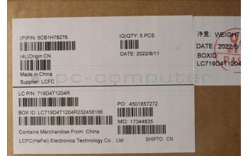 Lenovo 5CB1H78276 COVER Upper Case ASM_HUN L82RK NFP AG BL