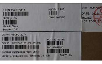 Lenovo 5CB1H78514 COVER Upper Case ASM_FRA/ENG L82RE SGRGB