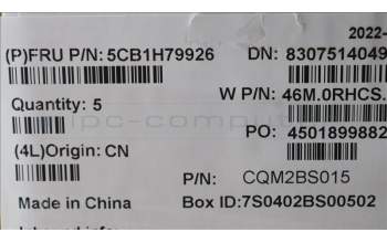 Lenovo 5CB1H79926 COVER Upper Case ASM_HBW W 82R7 SG