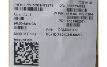 Lenovo 5CB1H79971 COVER Upper Case ASM_UKR W 82R7 CG BL