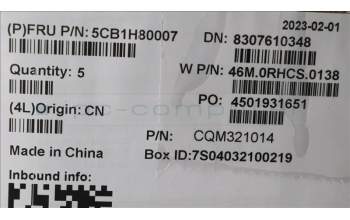 Lenovo 5CB1H80007 COVER Upper Case ASM_SPA W 82R7 SB BL