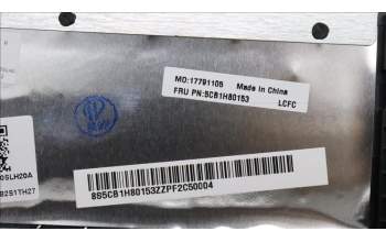 Lenovo 5CB1H80153 COVER Upper Case ASM_BEL L82TU BU_BK