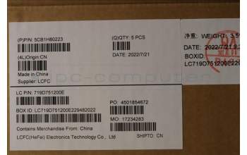 Lenovo 5CB1H80223 COVER UpperCaseASM_FRA/ENGL82TVBU_BK_TEX