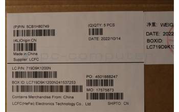 Lenovo 5CB1H80749 COVER Upper Case ASM_SLV L82RL FP AG U