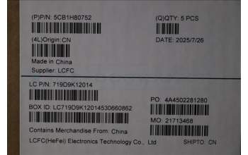 Lenovo 5CB1H80752 COVER Upper Case ASM_CZE/SLK L82RL FPAGU