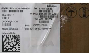 Lenovo 5CB1H80904 COVER Upper Case ASM_BEL W 82R8 SG