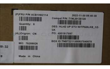 Lenovo 5CB1H82114 COVER UpperCaseASM_CZE/SLK C82SH StoBL