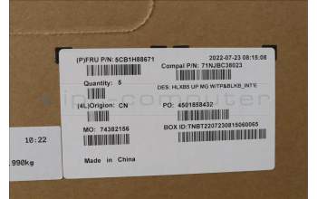 Lenovo 5CB1H88671 COVER Upper Case ASM_EURO ENG C21DL MGBL