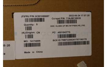 Lenovo 5CB1H88687 COVER Upper Case ASM_FRA C21DL MGBL