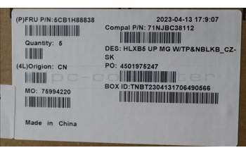 Lenovo 5CB1H88838 COVER Upper Case ASM_CZE/SLK C21DL MGNBL