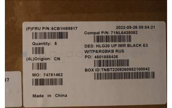 Lenovo 5CB1H89917 COVER UpperCaseASM_RUS C82S9RGB E3 BLA