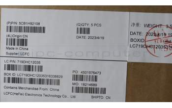 Lenovo 5CB1H92108 COVER Upper Case ASM_UKE L82QD NFPCG