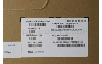 Lenovo 5CB1H92151 COVER Upper Case ASM_EURO ENG C21DK MGBL