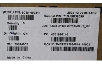 Lenovo 5CB1H92811 COVER Upper Case ASM_UKE C21DK MGNBL